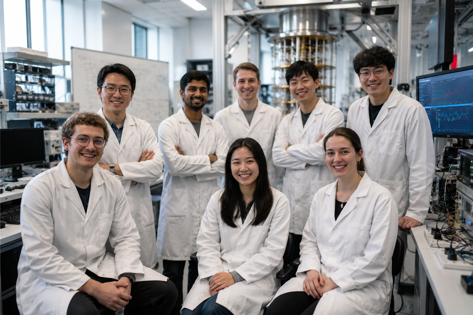 Mrama Institute research team in a quantum laboratory